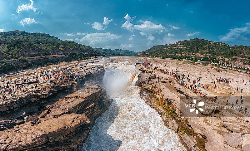 黄河壶口瀑布航拍图片素材