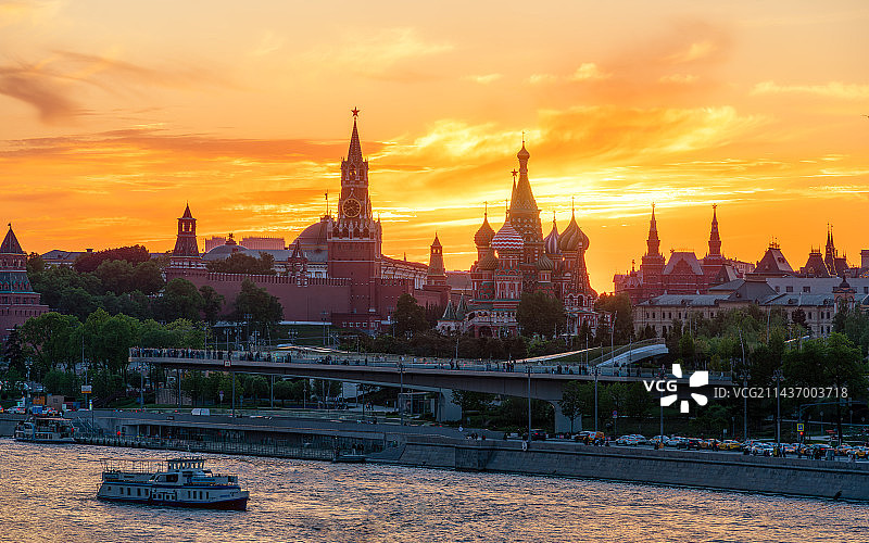 莫斯科克里姆林宫和升天大教堂图片素材