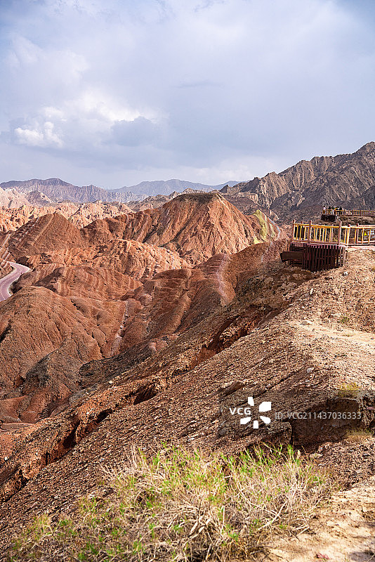丹霞地貌丝绸之路图片素材