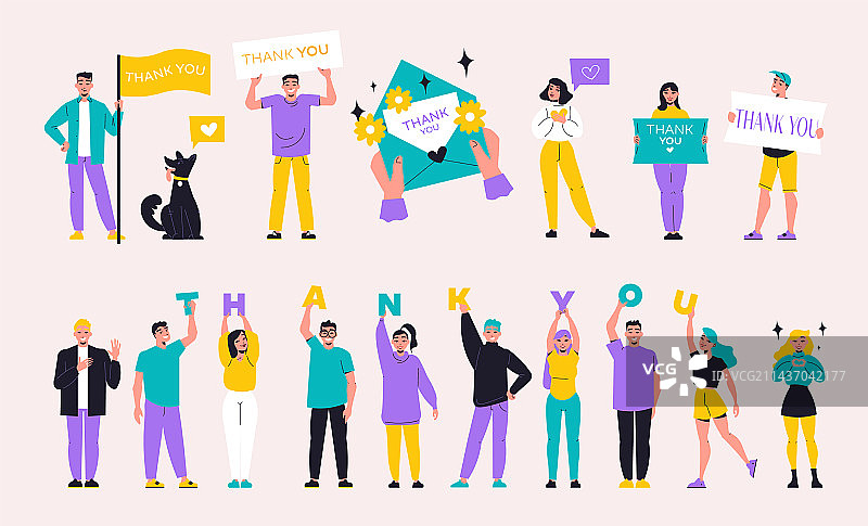 感谢平面套装图片素材
