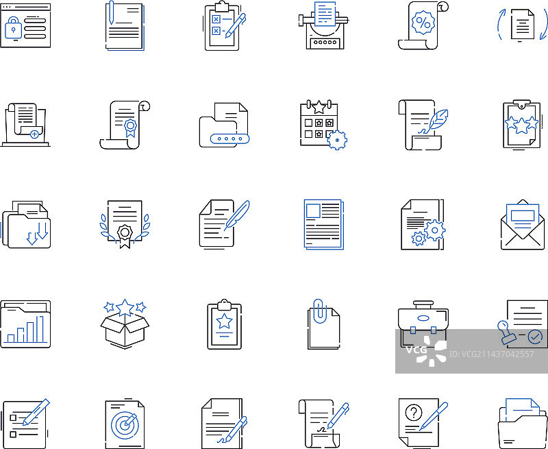 整理线条图标合集：整理收纳图片素材