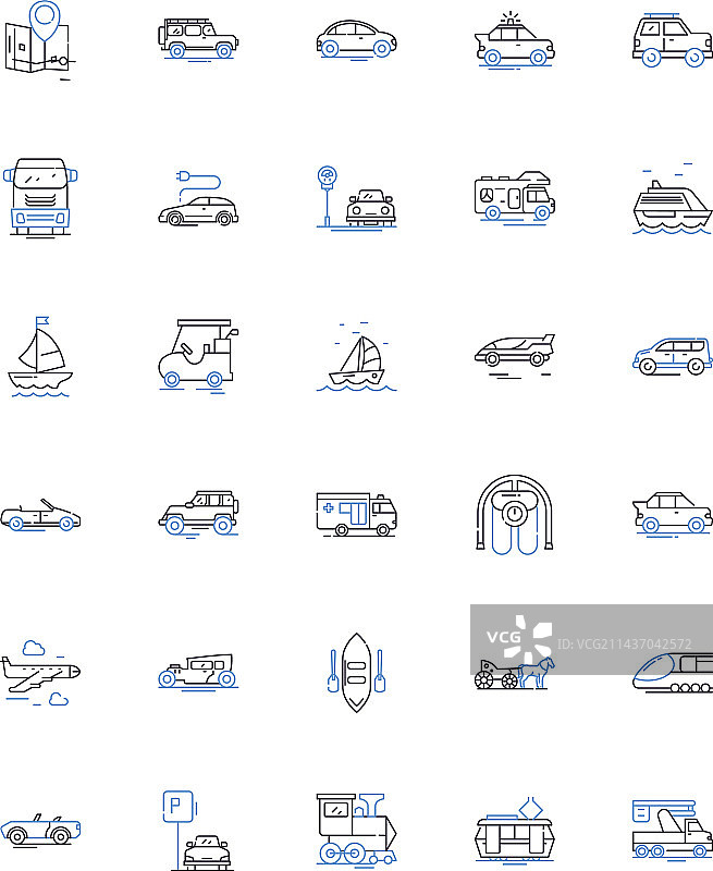 交通线路图标合集图片素材