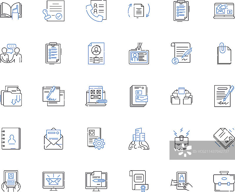 网站开发线性图标合集图片素材