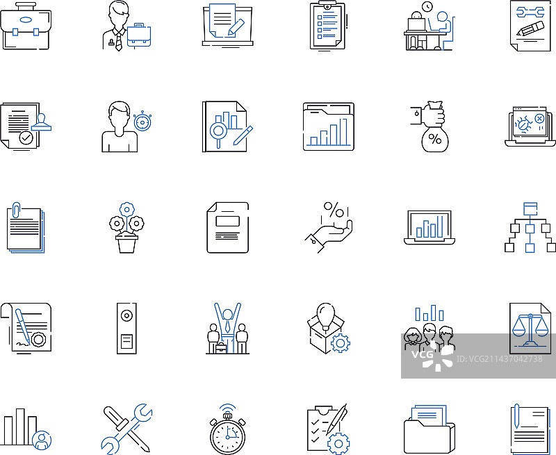 信息检索线性图标合集图片素材