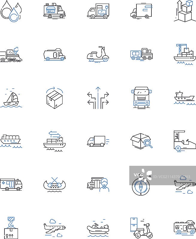 运输线路图标合集图片素材