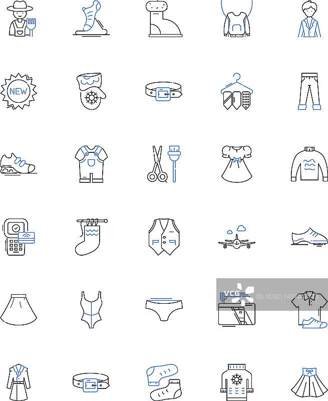 市场线性图标合集：经济贸易图片素材