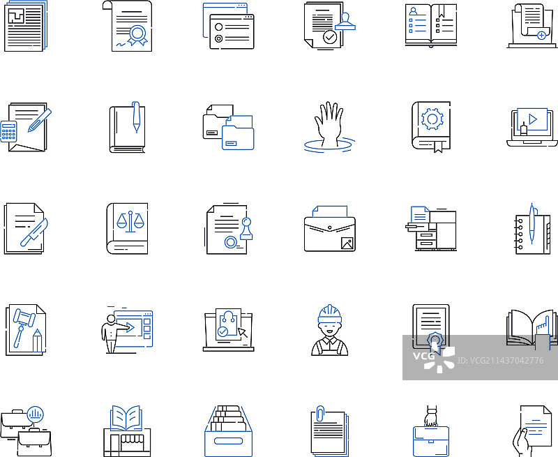 项目分析线性图标集合指标图片素材