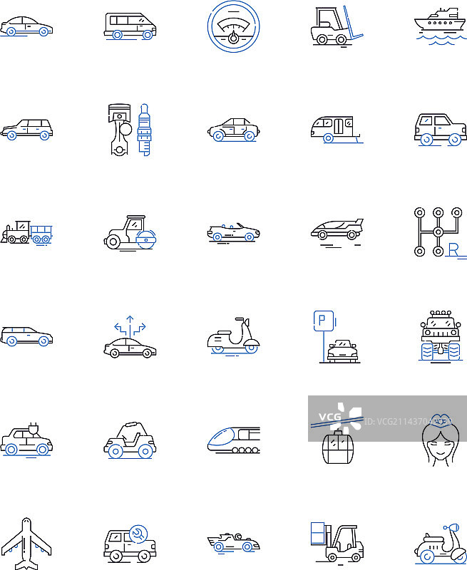 快递运输方式线路图标合集图片素材