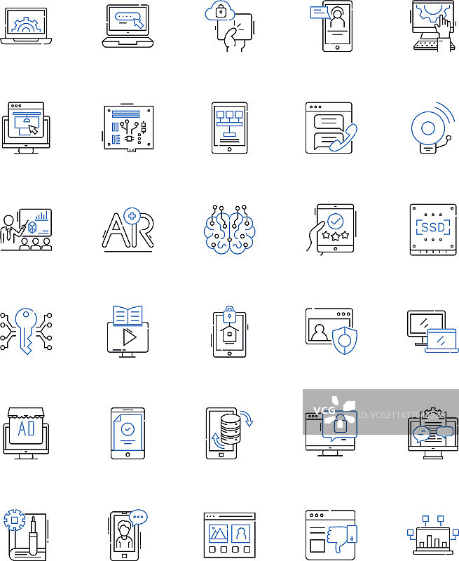 科技线条图标合集创新图片素材