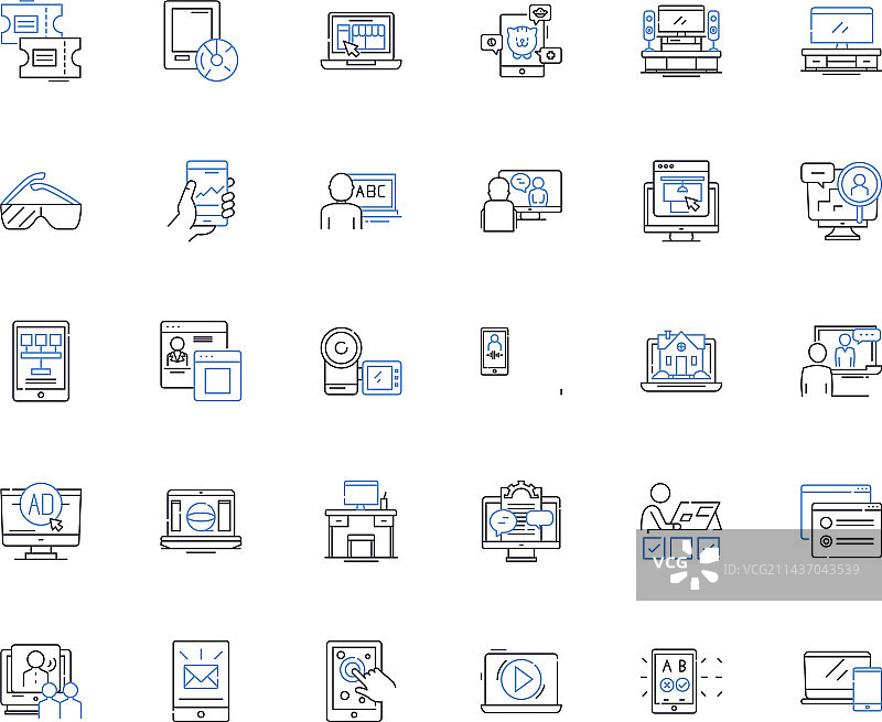 可视化辅助线图标图表集合图片素材