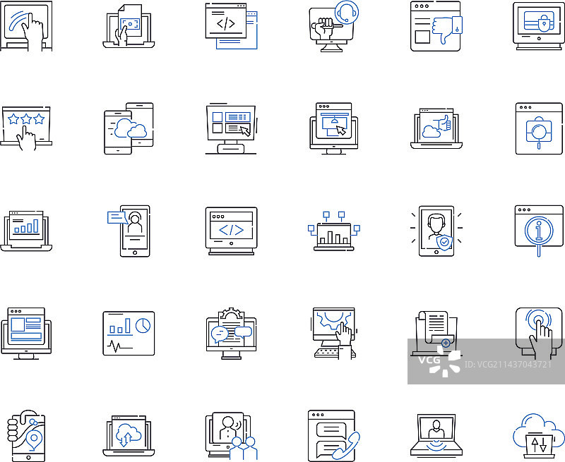 商业用途线条图标合集图片素材
