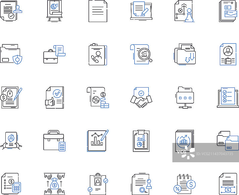 发票线性图标合集付款图片素材