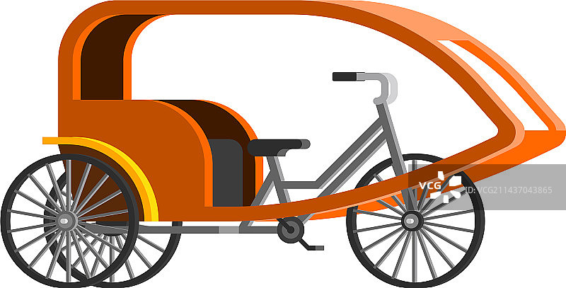 扁平风格三轮车图片素材