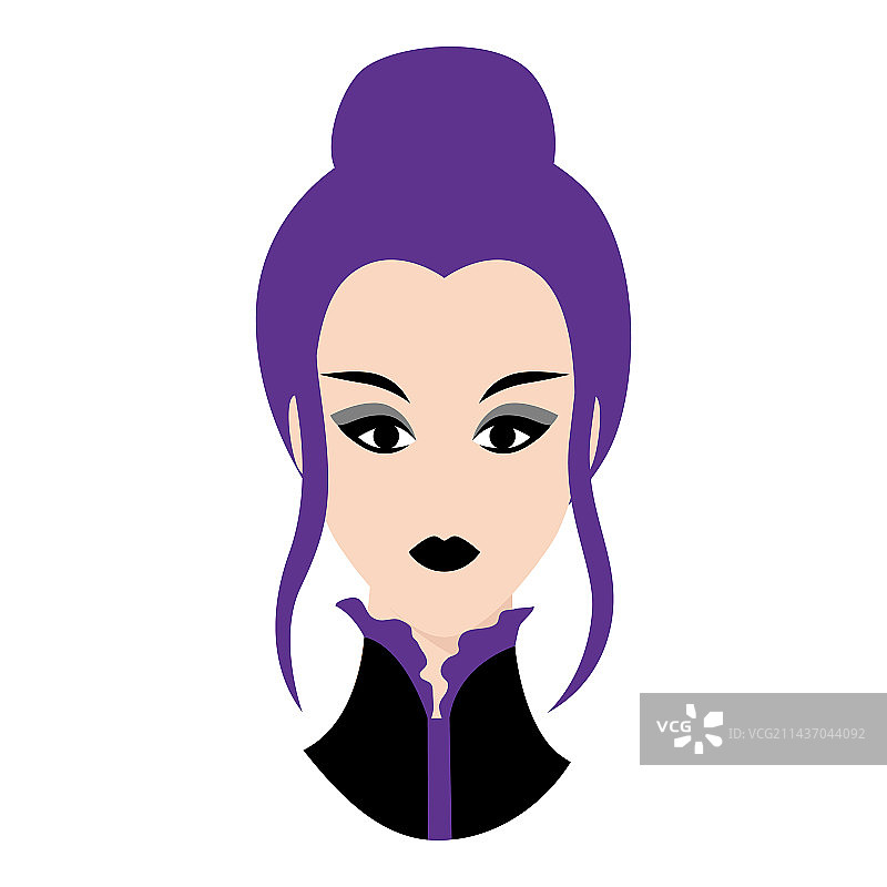 哥特风暗黑妆的女孩图片素材