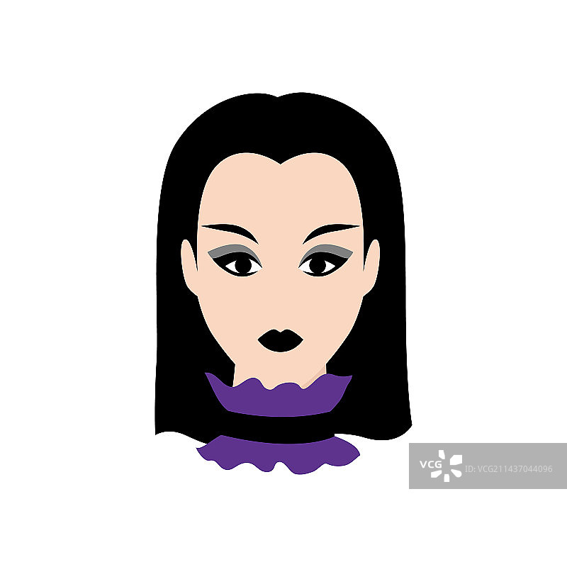 哥特风暗黑妆的女孩图片素材