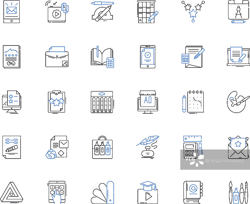 视觉策划线性图标合集图片素材