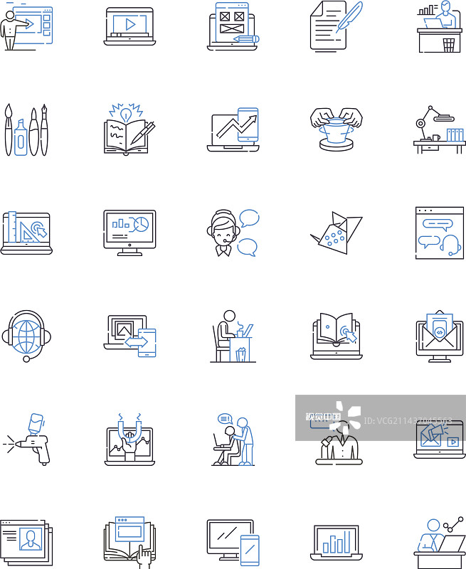 产品发布线性图标系列图片素材