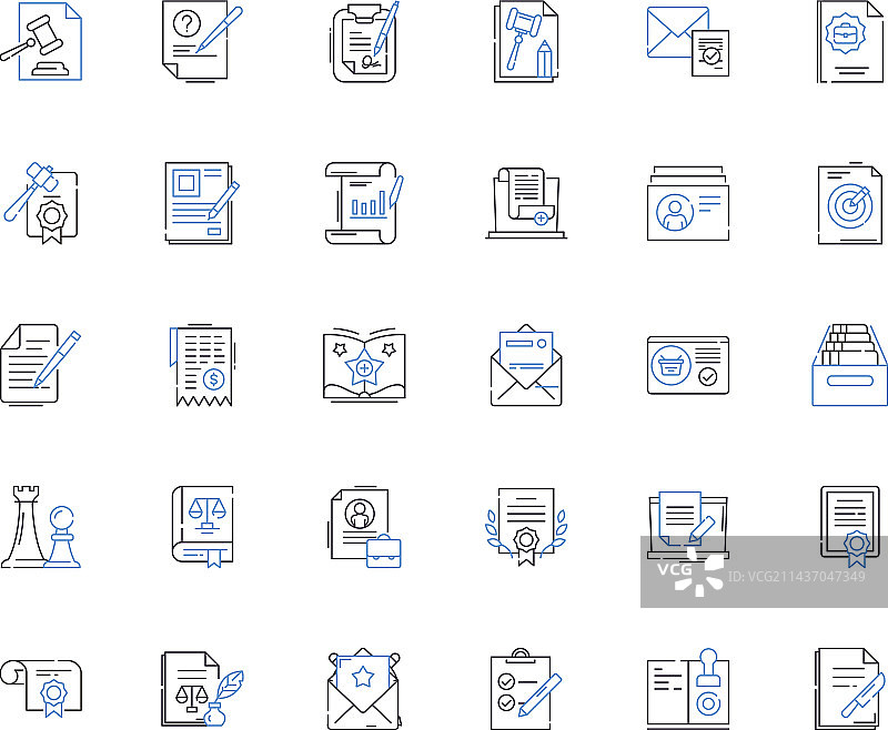 密码验证线性图标系列图片素材