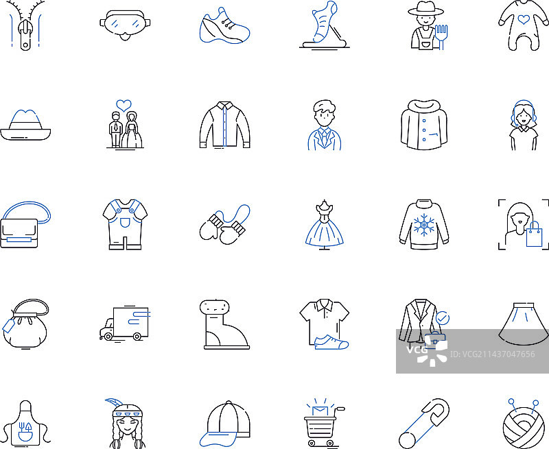 服装店线性图标系列时尚图片素材