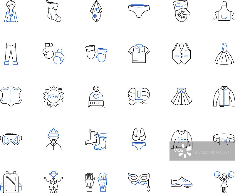 时尚线性图标合集图片素材