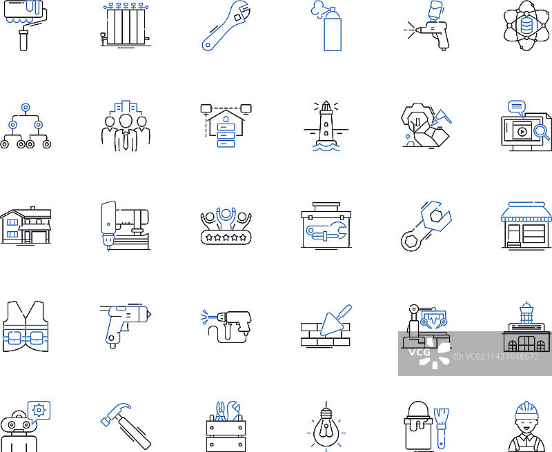 构造器线性图标合集图片素材