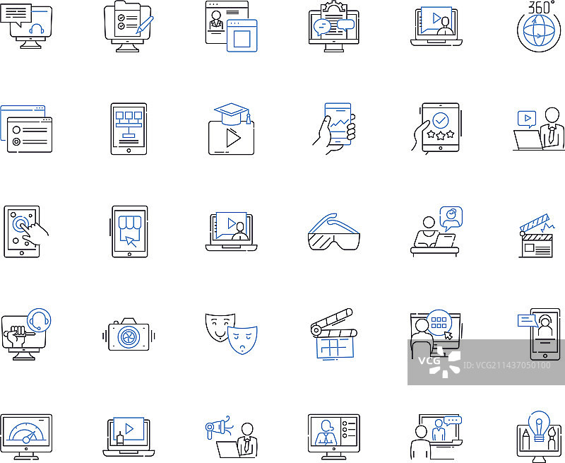 性能特征线性图标合集图片素材