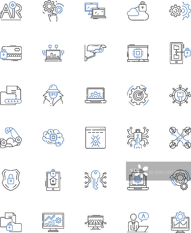 屏蔽线图标集合保护图片素材