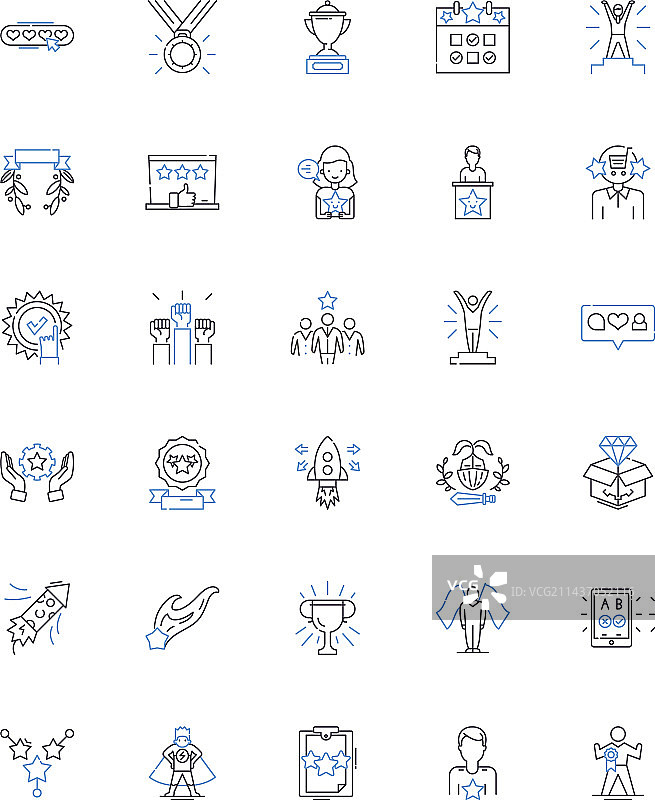 有远见的领导者线性图标图片素材