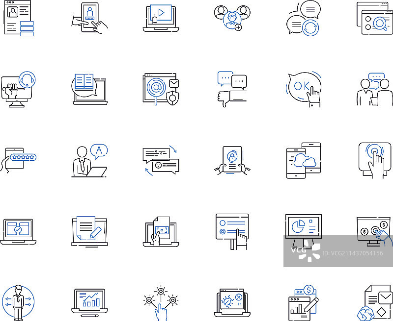 监督控制线图标合集图片素材