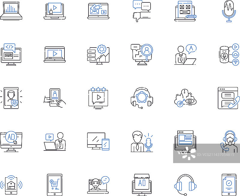 图像编辑线性图标图片素材