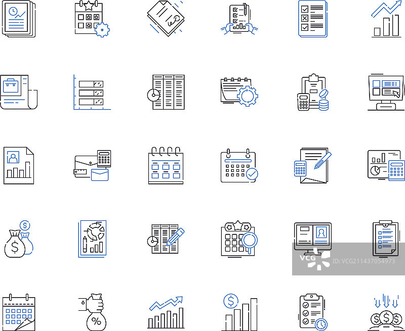 记事本 - 笔记本线条图标文具系列图片素材