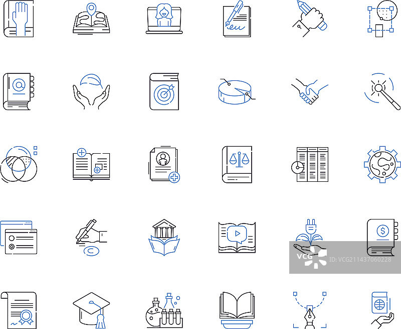 人群心理学线性图标合集图片素材