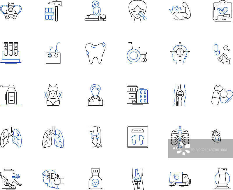 健康线性图标系列：平衡与平静图片素材