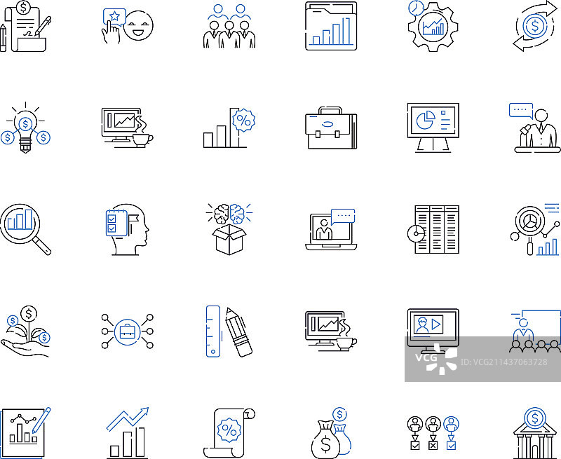 唱片检查线性图标合集图片素材