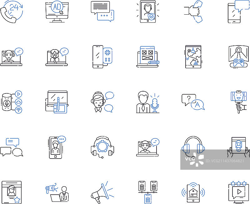 节奏线性图标合集：节拍、速度、律动图片素材