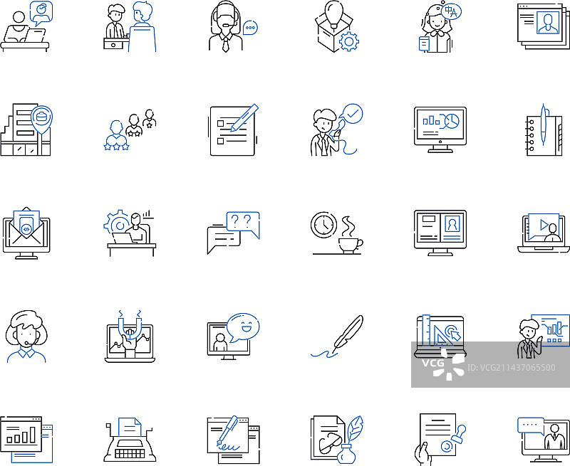 长远经济线图标合集图片素材