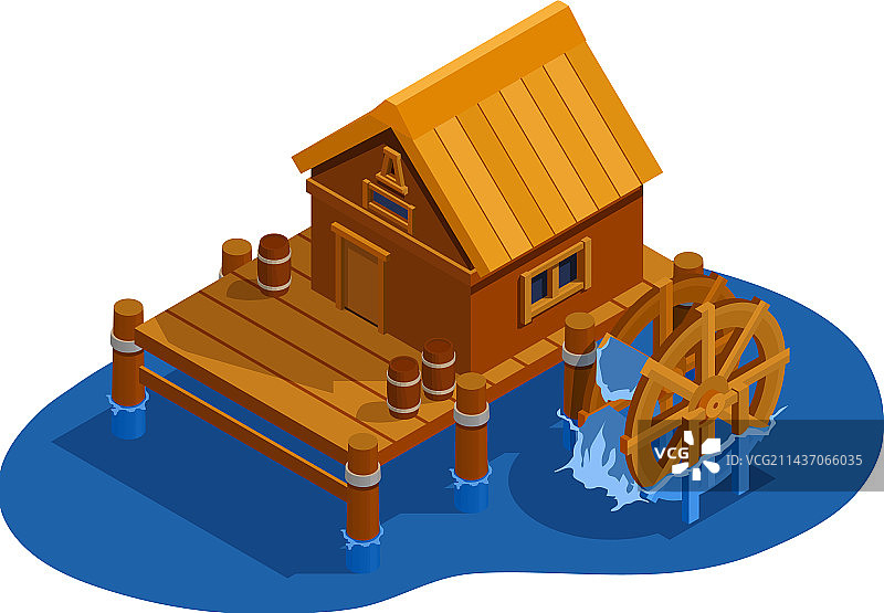 2.5D水磨坊图片素材