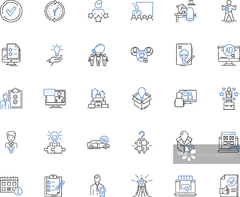 品牌和标识线性图标集合标志图片素材