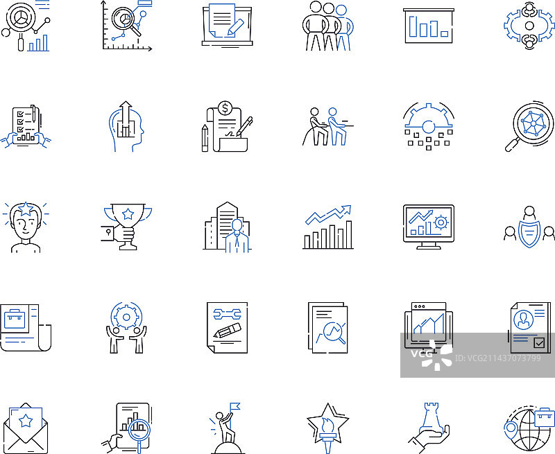 原创性线性图标创意合集图片素材