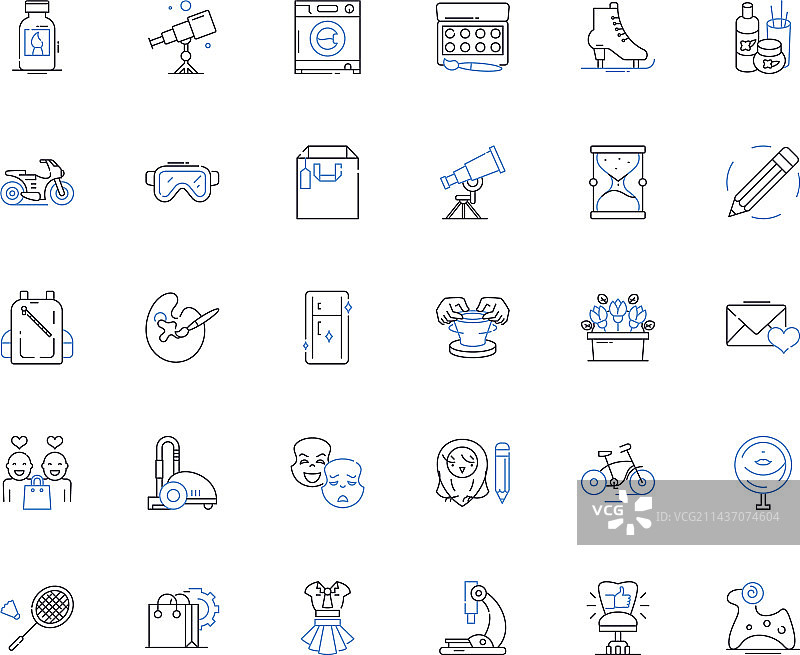 餐饮服务系列线性图标图片素材