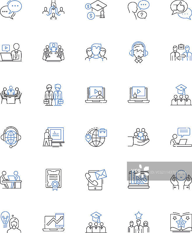 短途旅行商务线条图标合集图片素材