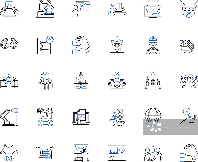 大规模生产线图标合集图片素材