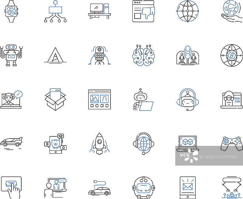 无限广阔的地平线图标合集图片素材