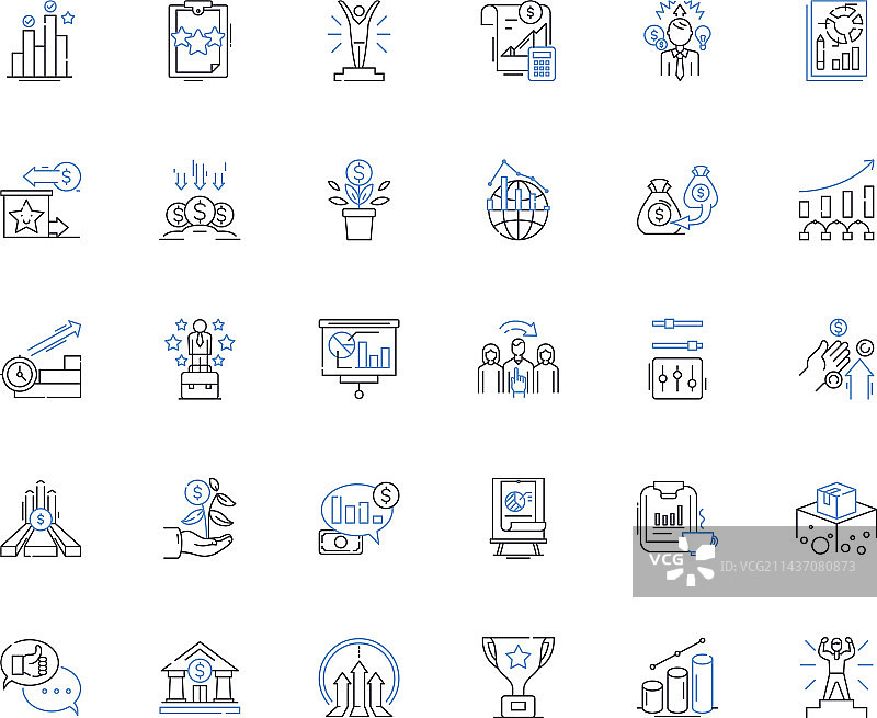 及时性线条图标合集图片素材