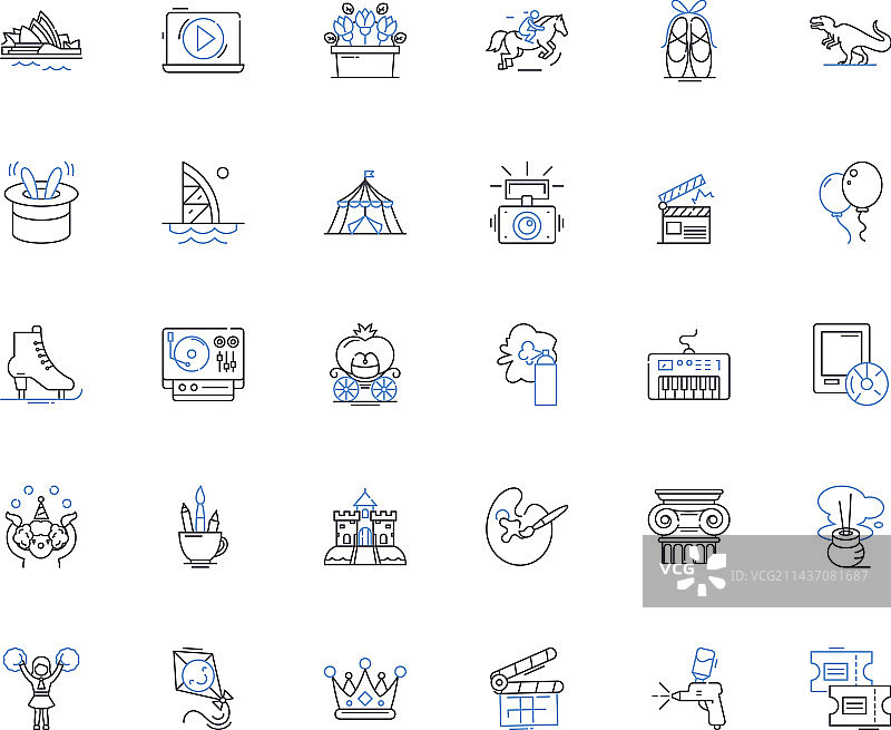 品牌管理线性图标合集图片素材