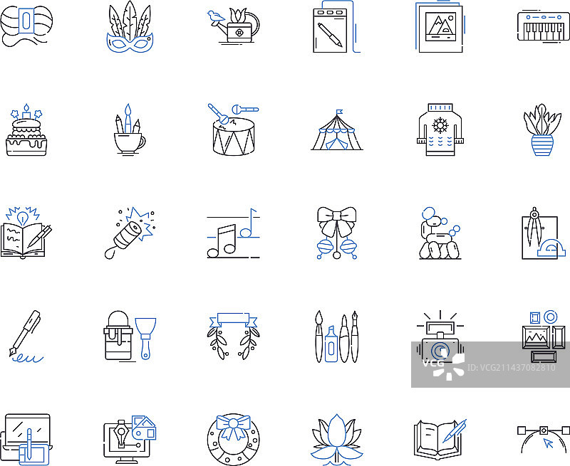 原创概念线条图标创新合集图片素材