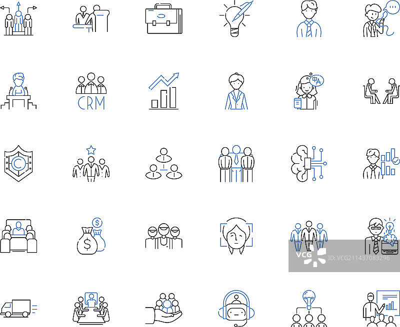 响铃呼叫线条图标合集图片素材