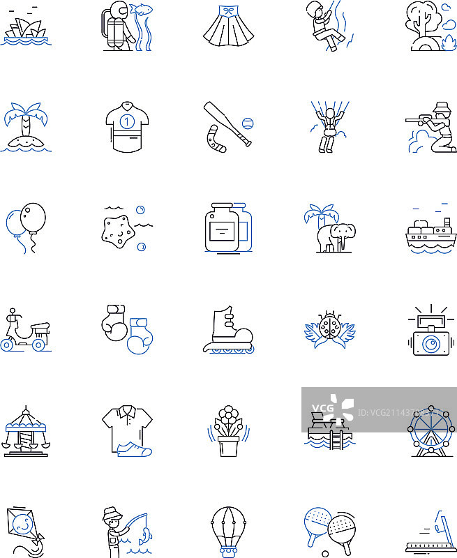 温暖线条图标合集：舒适温馨图片素材