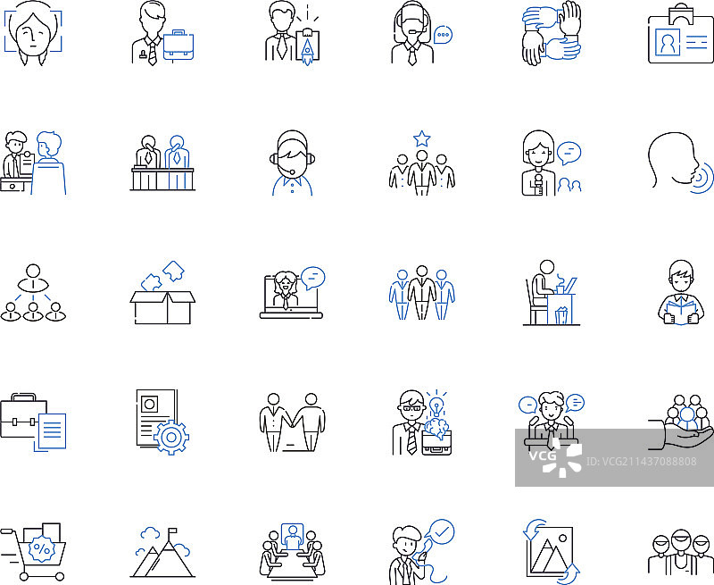 提供指导的建议系列线性图标图片素材