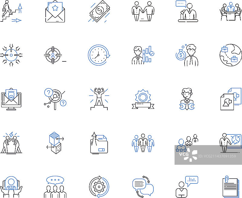 最小可行产品线性图标合集图片素材